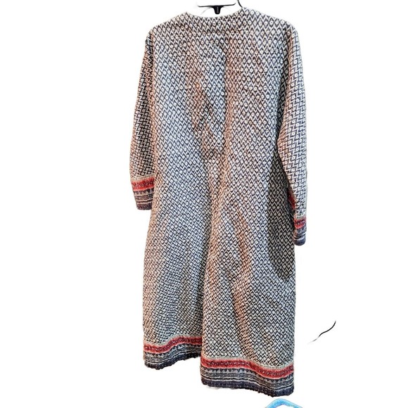 SUNDANCE CATALOG Sz M KANTHA Stitched Quilt Kimono Style Sleeves Open Front Robe - Picture 7 of 10